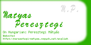 matyas peresztegi business card
