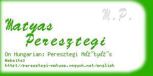 matyas peresztegi business card